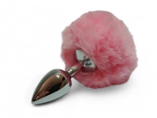 Plug queue de lapin rose – Image 4