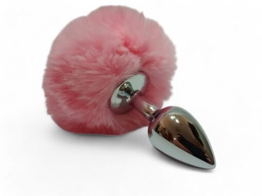 Plug queue de lapin rose – Image 5